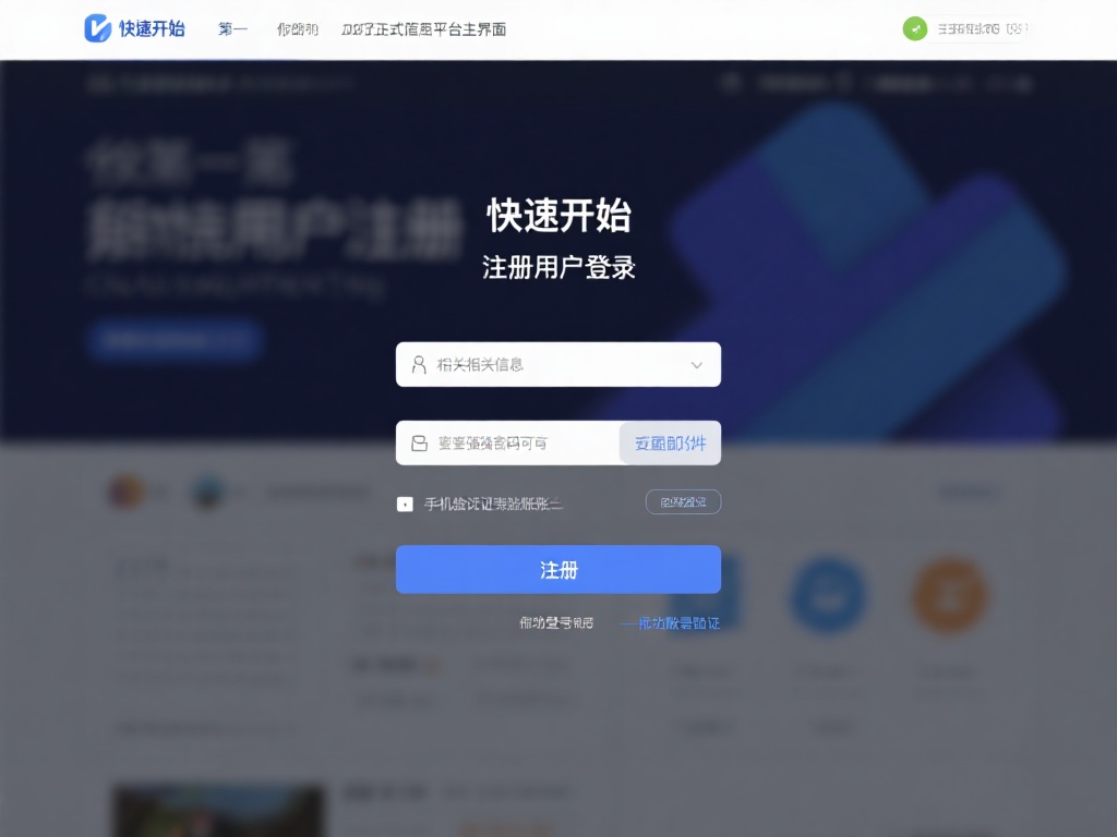 快速开始：注册与登录
第一步是完成用户注册。进入